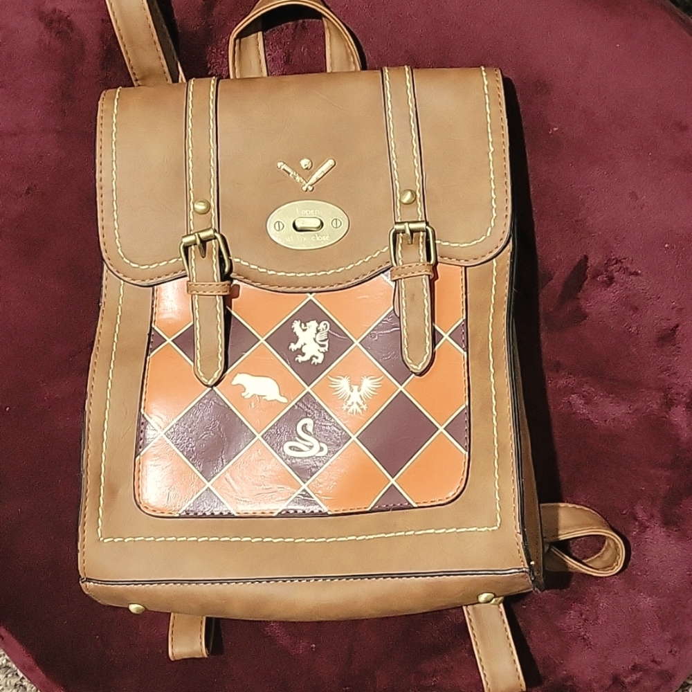 Harry Potter quidditch house bag purse backpack faux leather